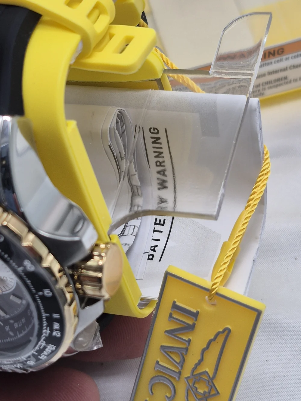 Invicta Men's Black and Gold Chronograph Watch